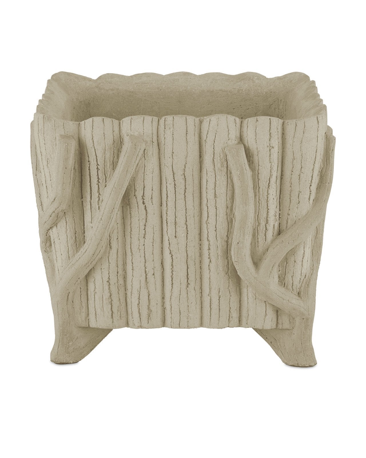 Square Faux Bois Planter